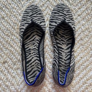 Rothy’s Zebra Flat Round Toe 9.5